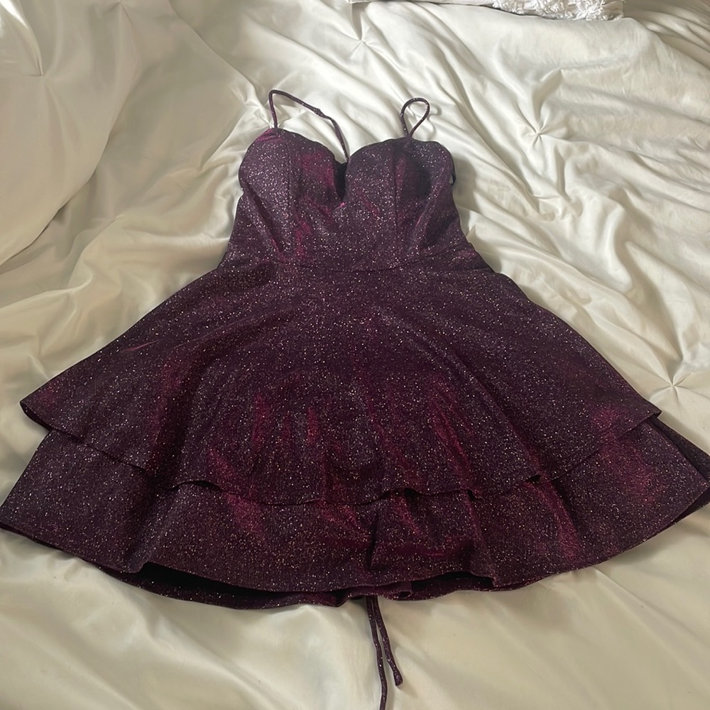 Purple Sparkly Prom Dress